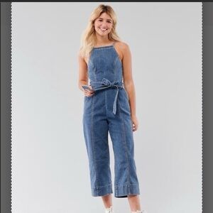 Hollister Blue Denim Jumpsuit